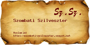 Szombati Szilveszter névjegykártya